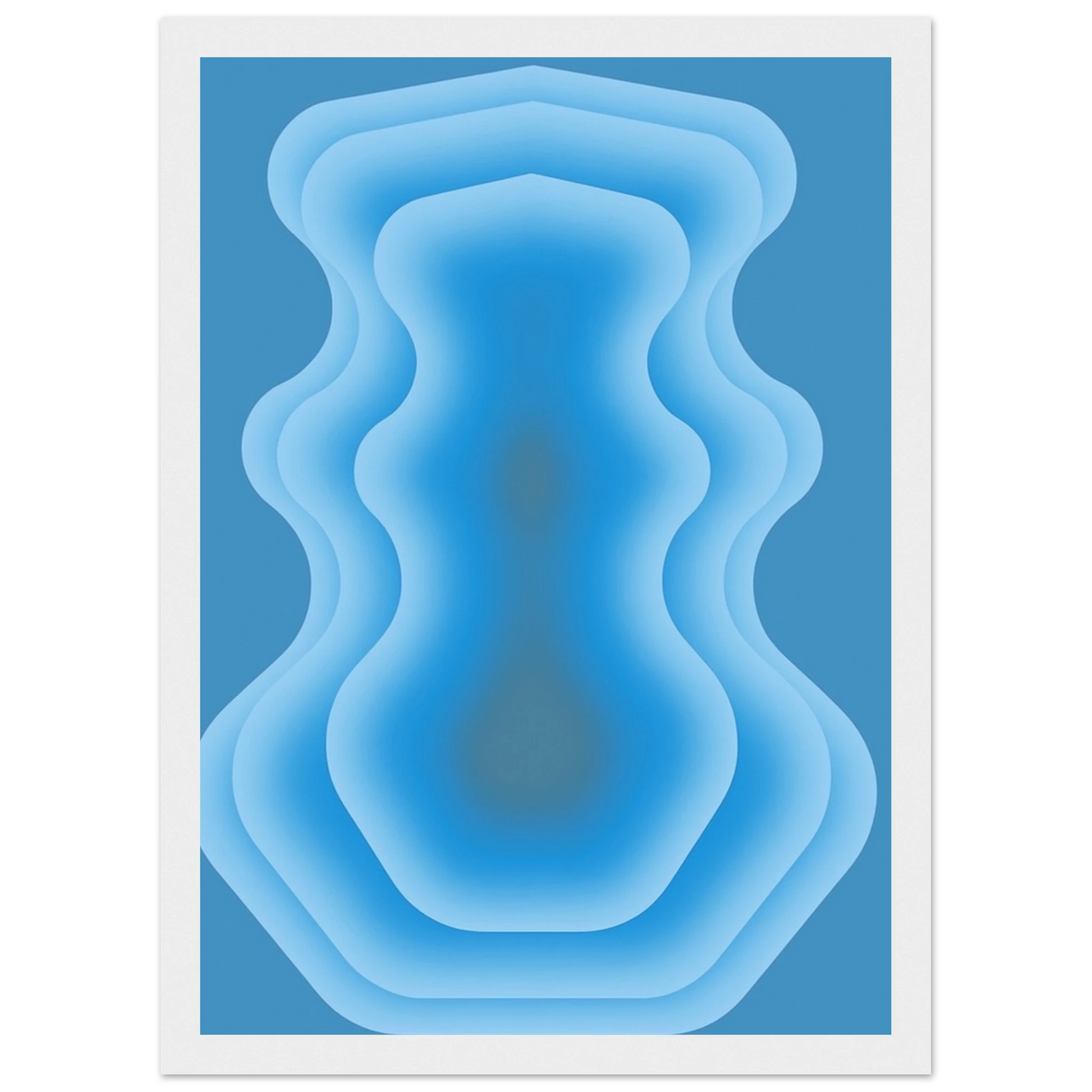 Deeper art print in a Black frame size A2 (42 x 59.4  cm) affordable wall art by Art Aunty NZ