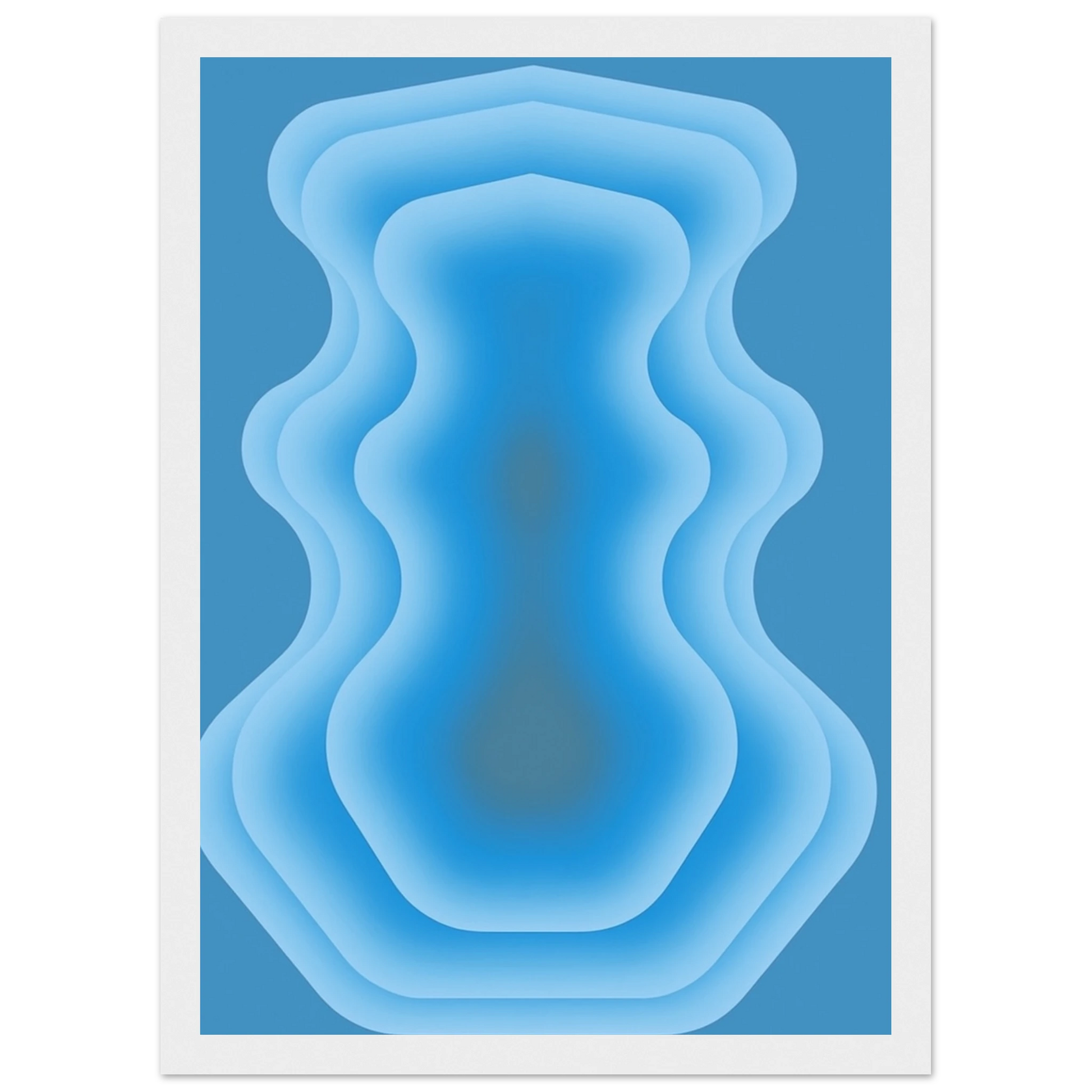 Deeper art print in a Black frame size A2 (42 x 59.4  cm) affordable wall art by Art Aunty NZ