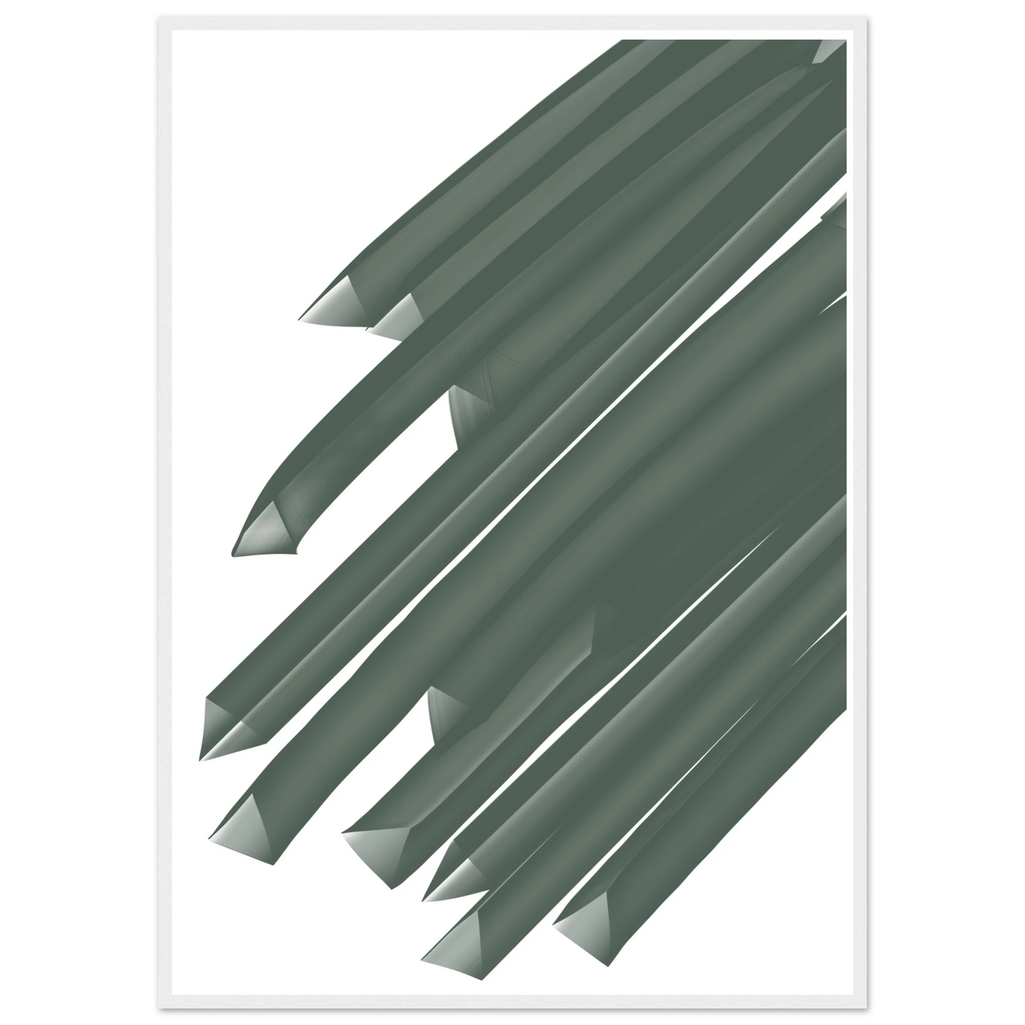 Spare art print in a White frame size 21x29.7 cm / 8x12" affordable wall art by Art Aunty NZ