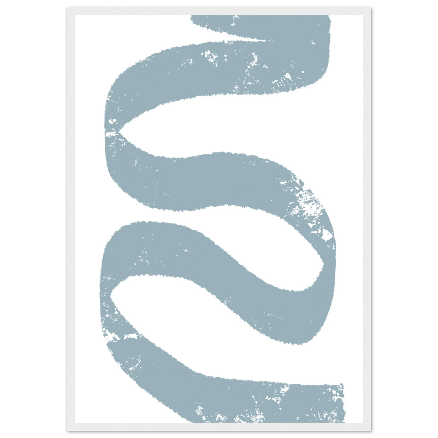 Feeling blue art print in a Wood frame size A2 (42 x 59.4  cm) affordable wall art by Art Aunty NZ