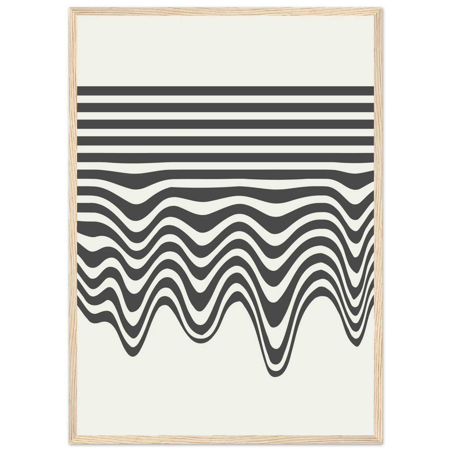 Abstract wave flow art print modern minimalist wall decor by anya trut choose your size frame art print in a White frame size A1 (59.4 x 84.1  cm) affordable wall art by Art Aunty NZ