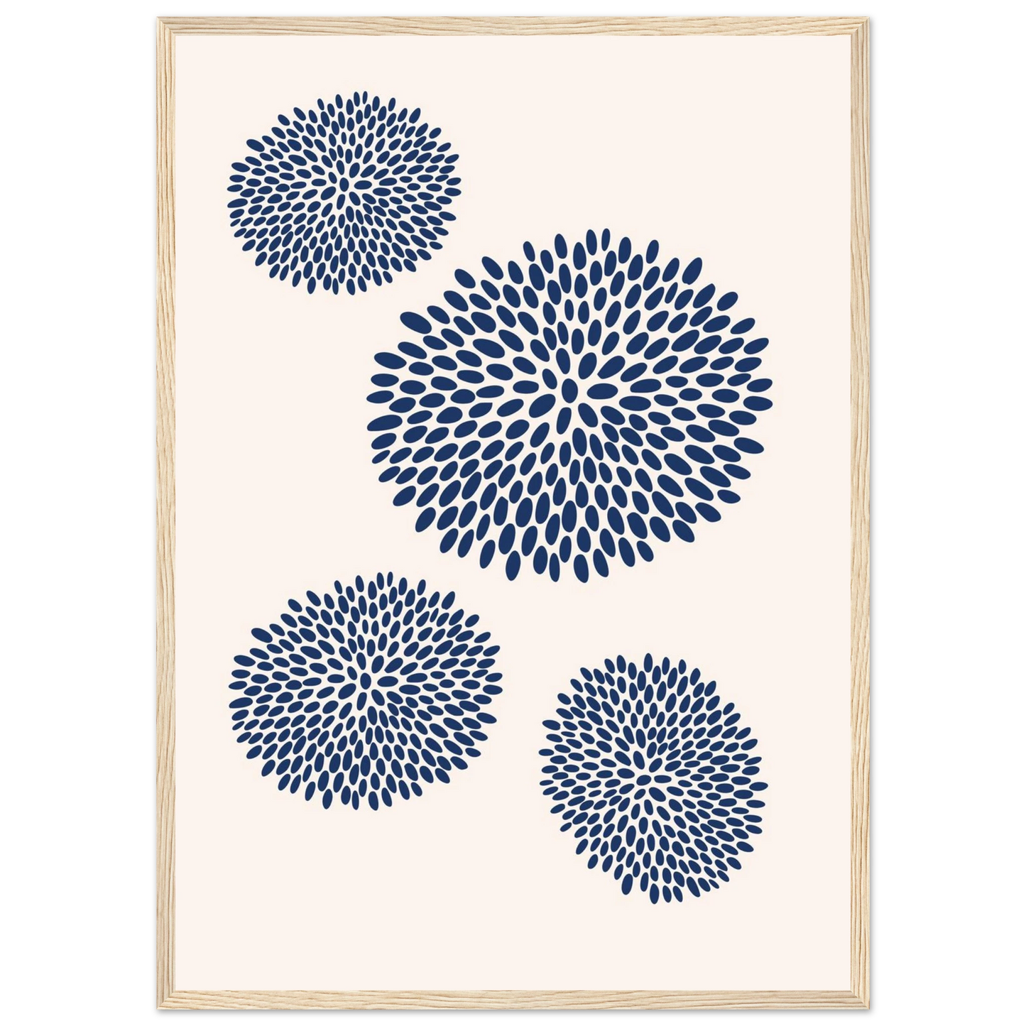 Gardenia art print in a Wood frame size 21x29.7 cm / 8x12" affordable wall art by Art Aunty NZ