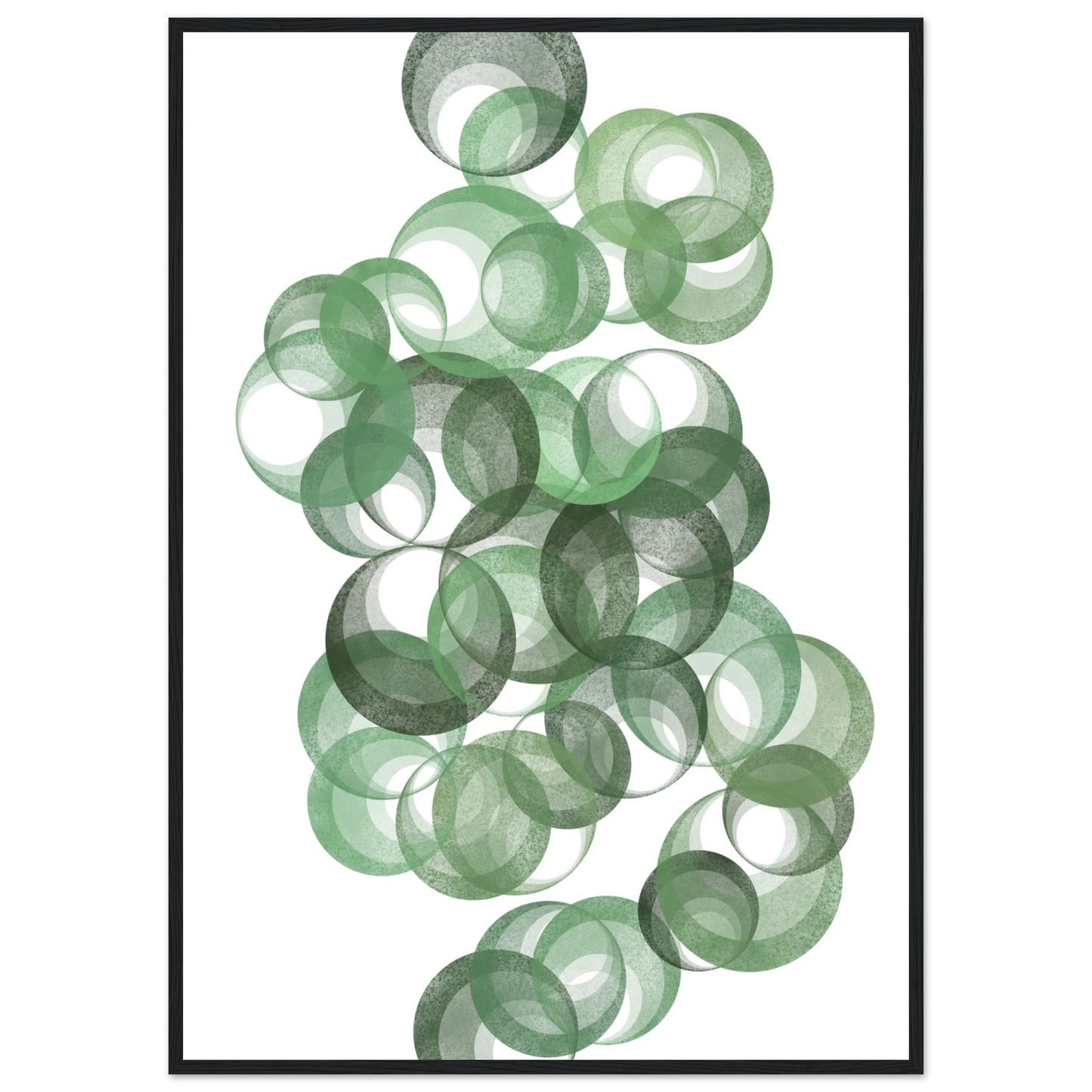 Grass roots art print in a Black frame size 21x29.7 cm / 8x12" affordable wall art by Art Aunty NZ