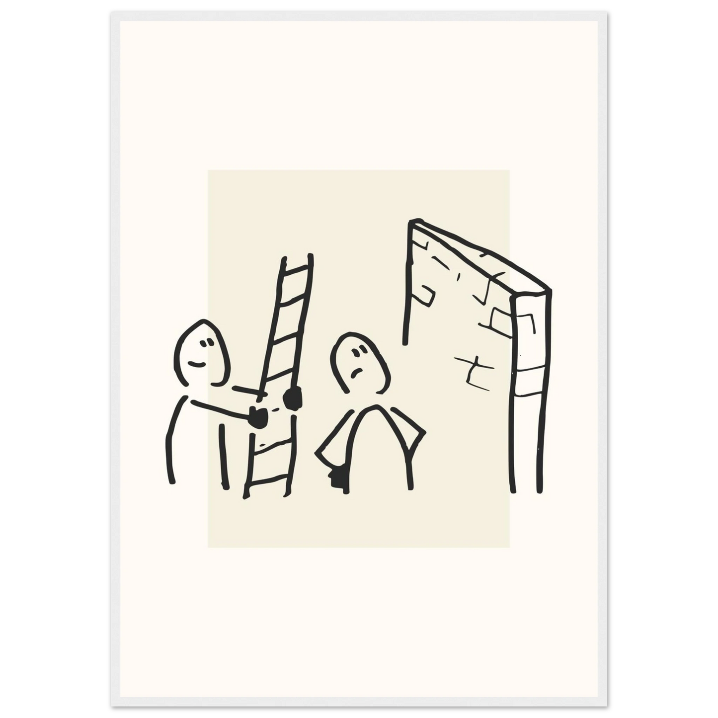 Support art print in a White frame size 21x29.7 cm / 8x12" affordable wall art by Art Aunty NZ