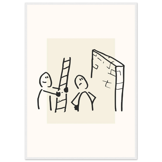 Support art print in a White frame size 21x29.7 cm / 8x12" affordable wall art by Art Aunty NZ