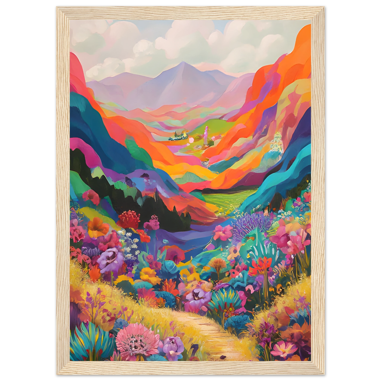 4pm vibrant martini glass art print by anya trut minimalist elegance for modern spaces art print in a Black frame size A1 (59.4 x 84.1  cm) affordable wall art by Art Aunty NZ