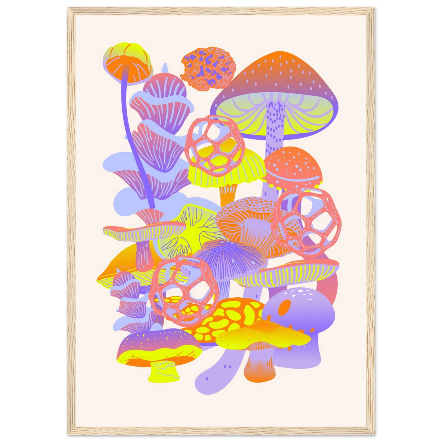 Alice art print in a White frame size A2 (42 x 59.4  cm) affordable wall art by Art Aunty NZ