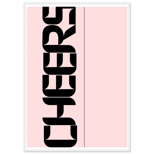 Blush 1 art print in a White frame size 21x29.7 cm / 8x12" affordable wall art by Art Aunty NZ