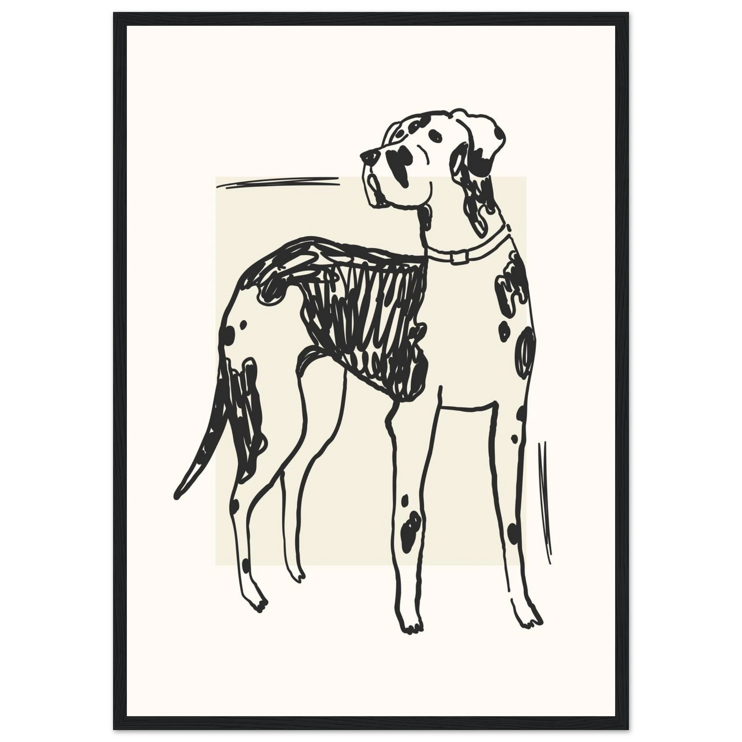 Mans best friend art print in a Black frame size 21x29.7 cm / 8x12" affordable wall art by Art Aunty NZ