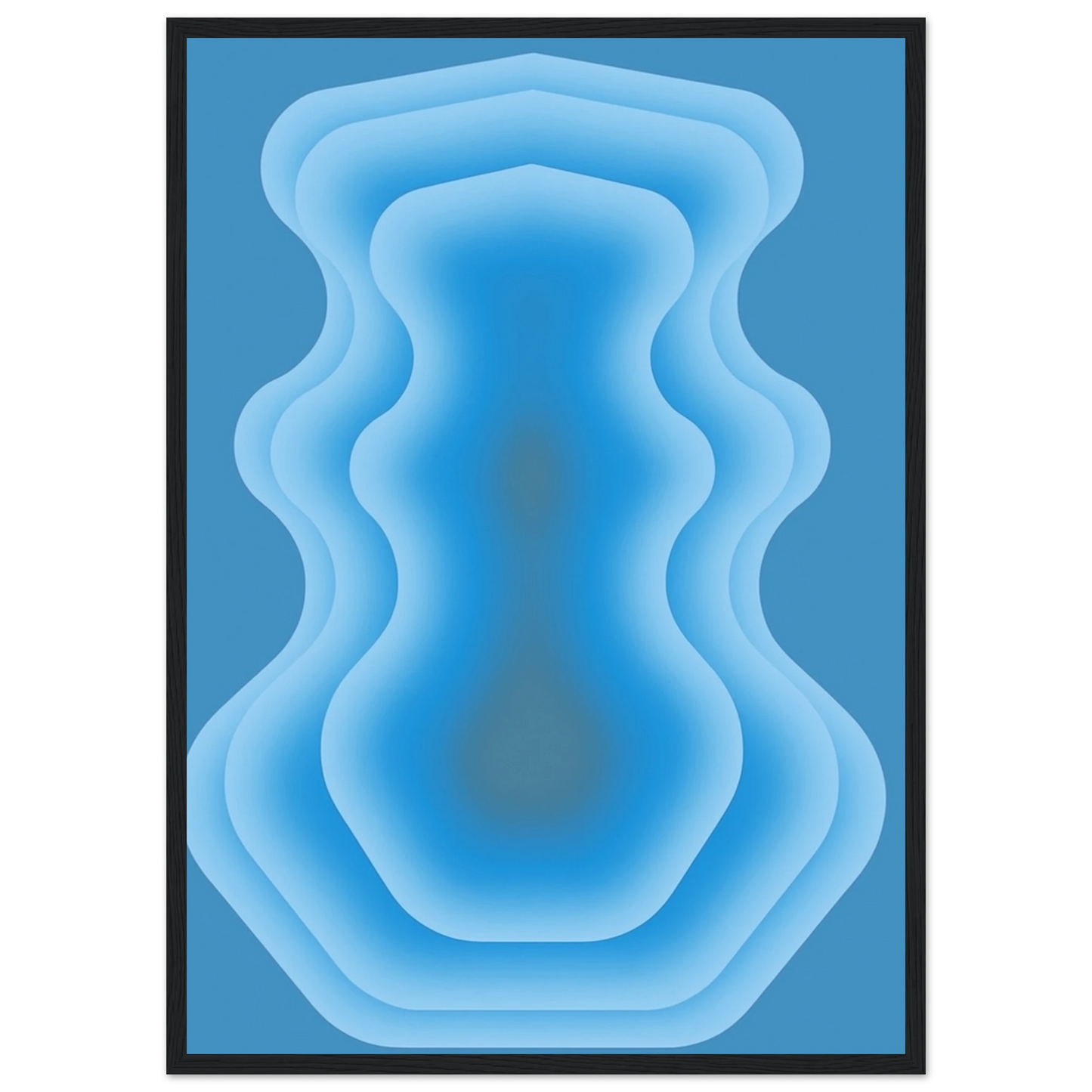 Deeper art print in a White frame size A1 (59.4 x 84.1  cm) affordable wall art by Art Aunty NZ