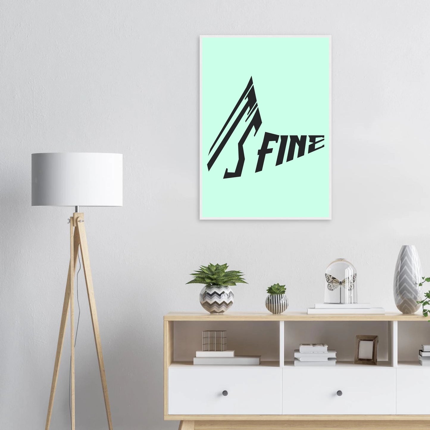 Its fine abstract typographic art print modern green black decor by anya trut multiple sizes frames art print in a  size  affordable wall art by Art Aunty NZ