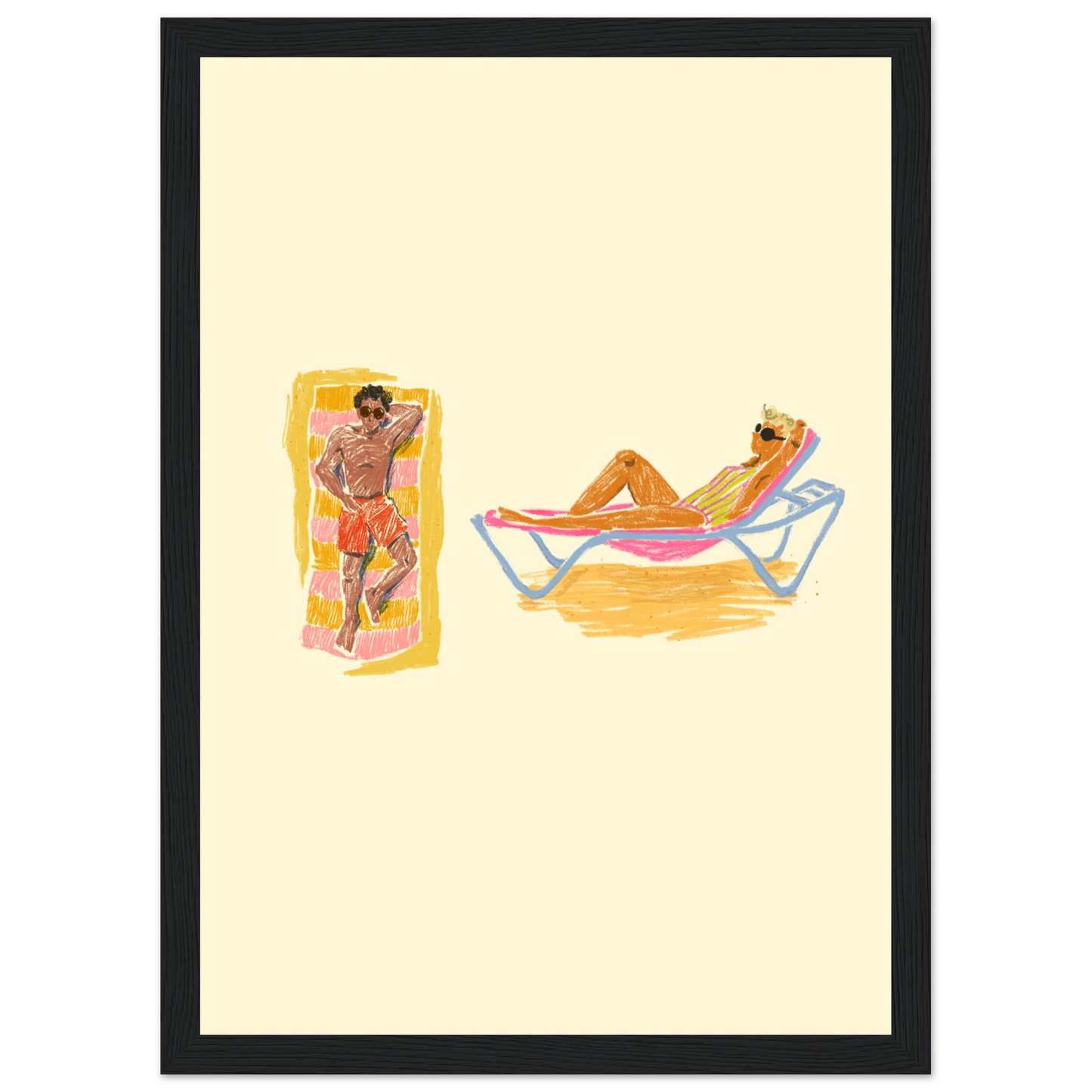 Day for it one art print in a White frame size A1 (59.4 x 84.1  cm) affordable wall art by Art Aunty NZ