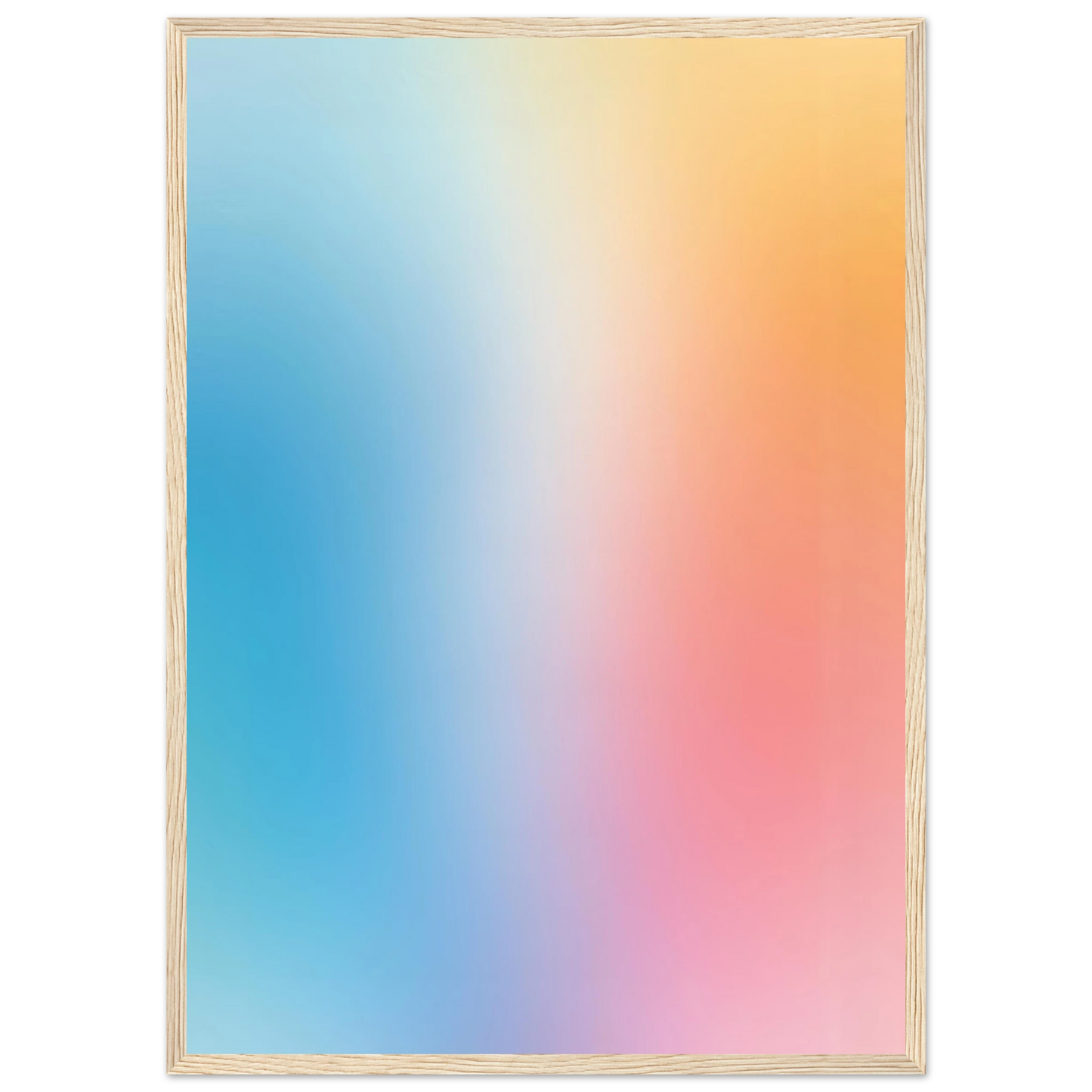 Rise art print in a Wood frame size 21x29.7 cm / 8x12" affordable wall art by Art Aunty NZ