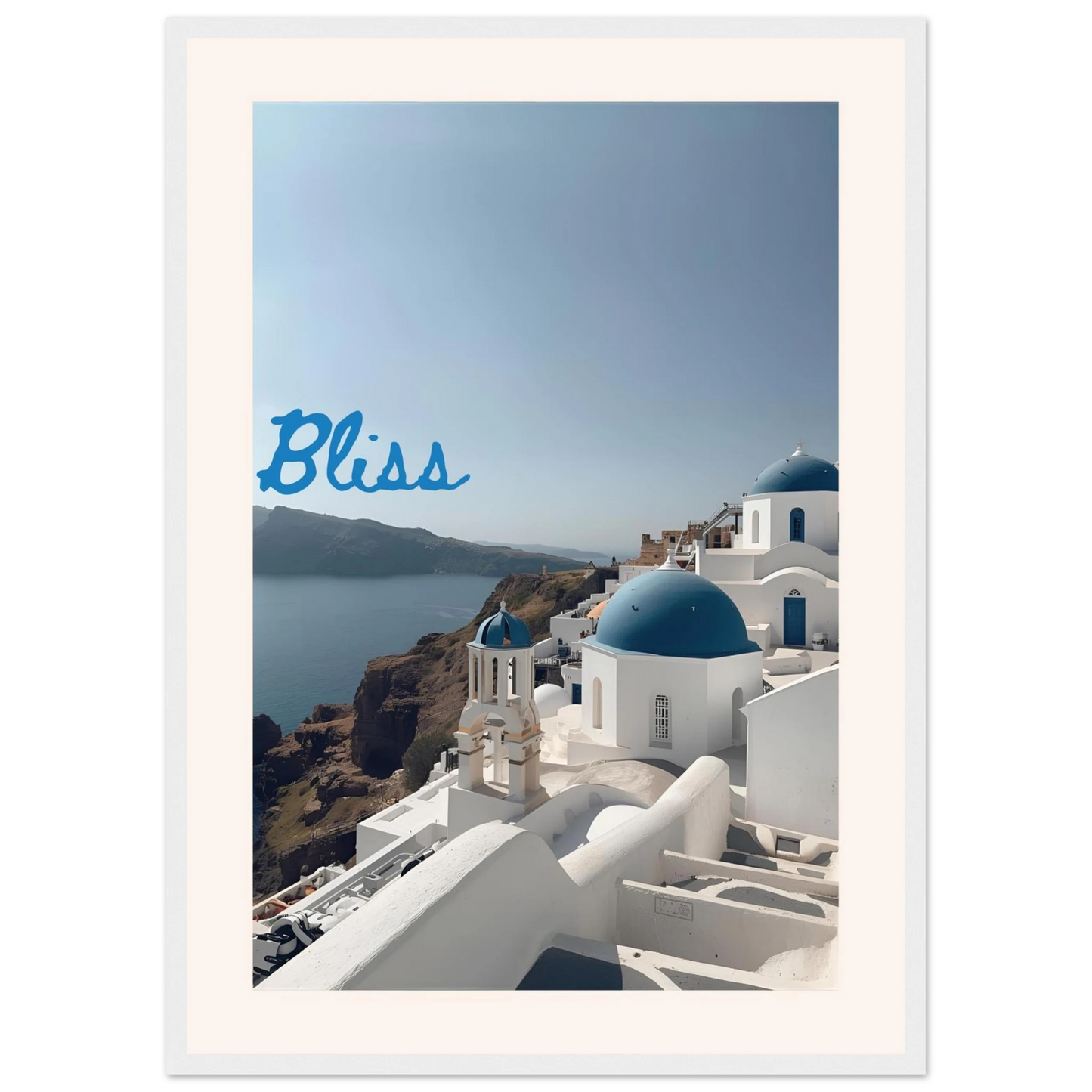 Bliss art print in a Wood frame size A2 (42 x 59.4  cm) affordable wall art by Art Aunty NZ