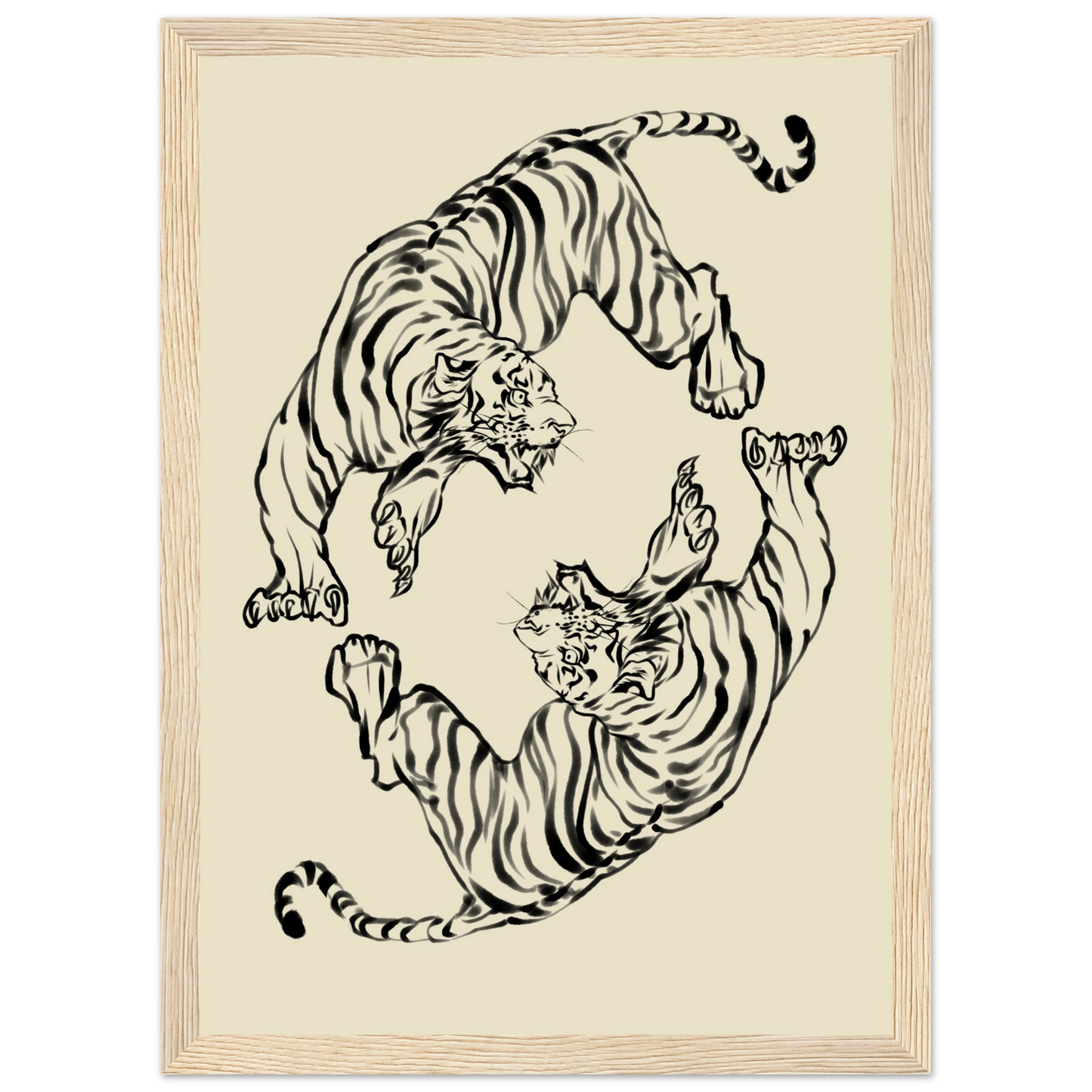 Twice as nice art print in a White frame size A1 (59.4 x 84.1  cm) affordable wall art by Art Aunty NZ