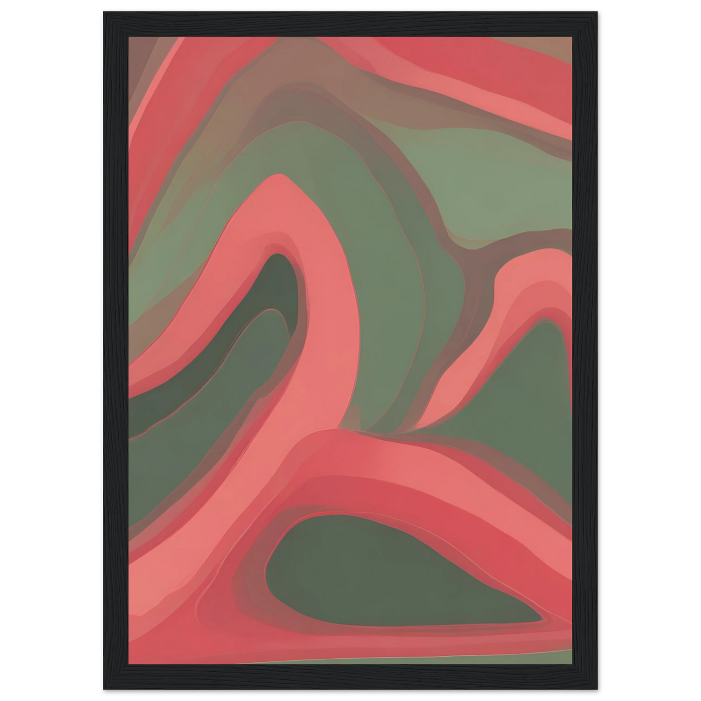 Mountains art print in a White frame size A2 (42 x 59.4  cm) affordable wall art by Art Aunty NZ