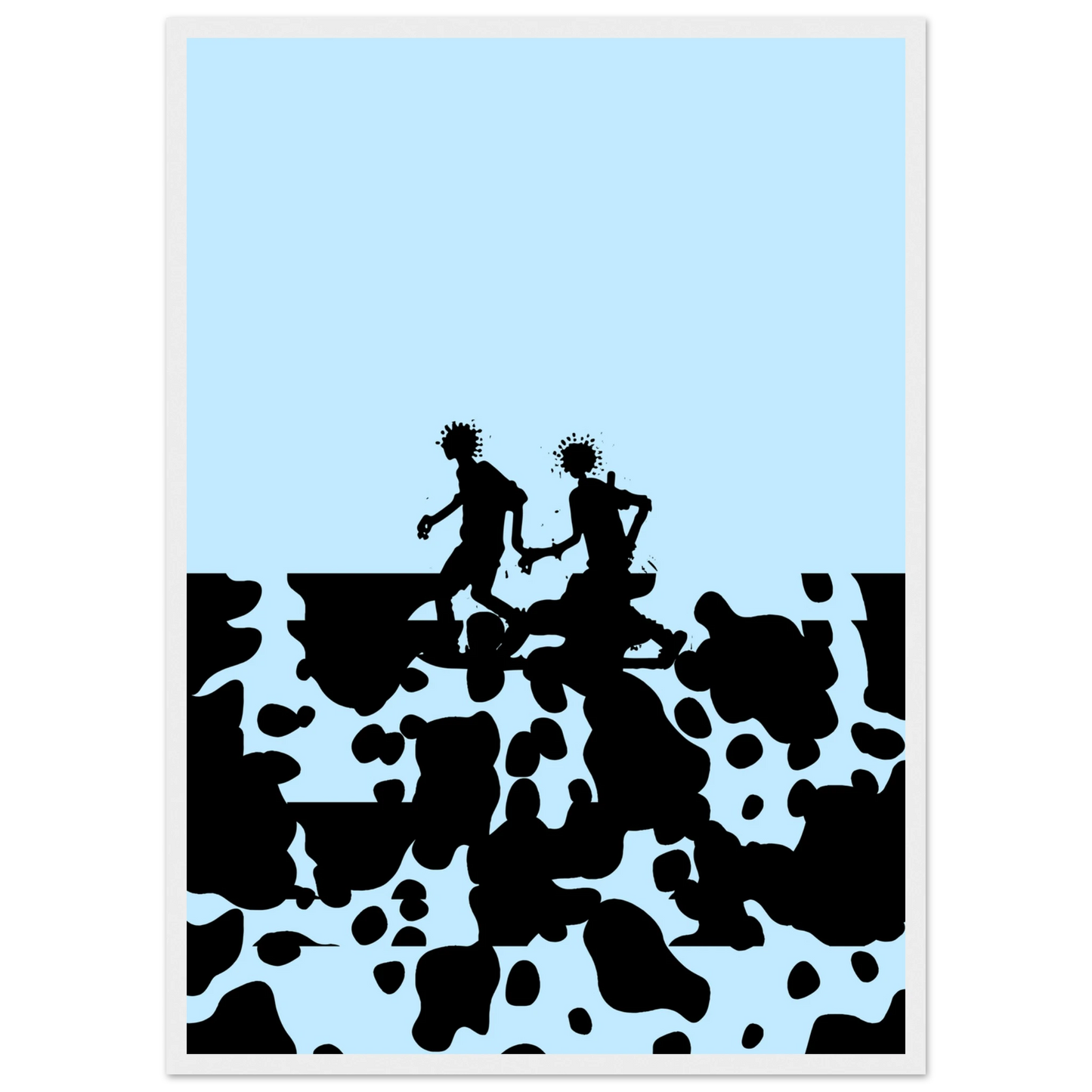 Journey on art print in a Wood frame size A2 (42 x 59.4  cm) affordable wall art by Art Aunty NZ