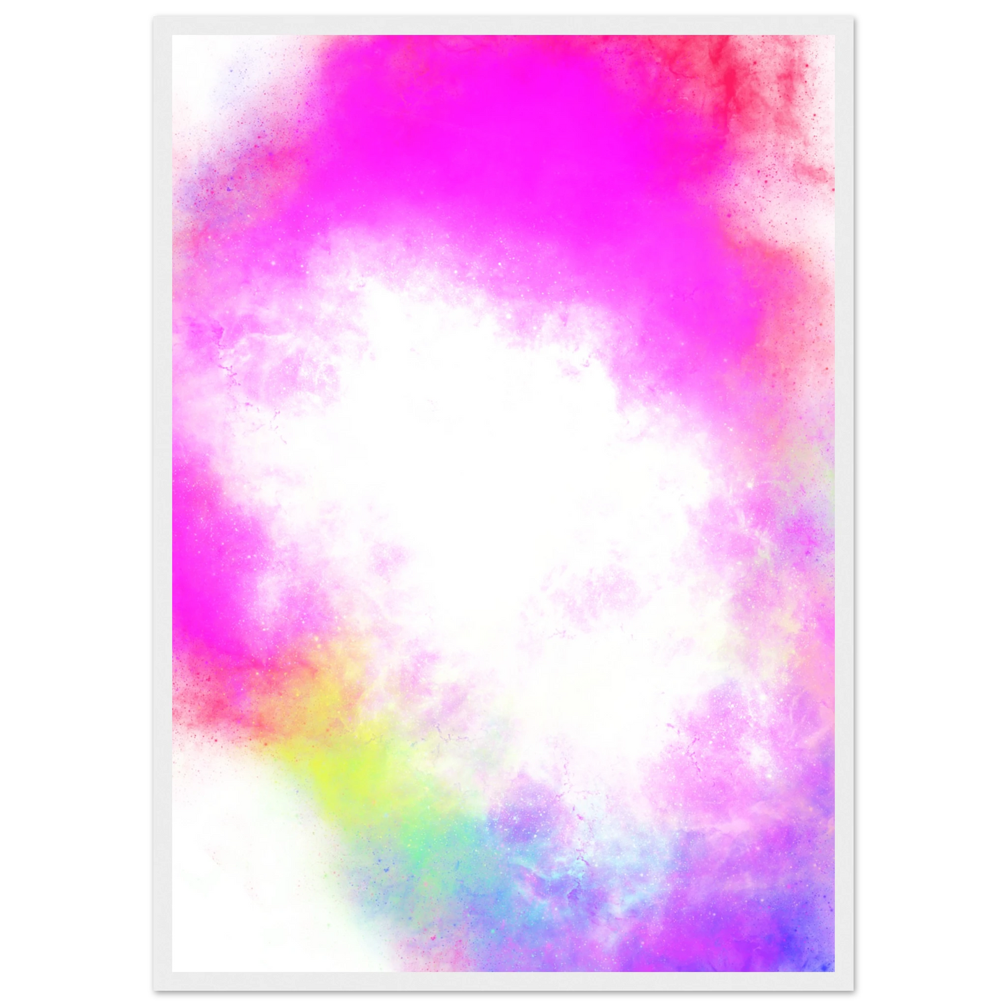 Big bang 1 art print in a White frame size A1 (59.4 x 84.1  cm) affordable wall art by Art Aunty NZ