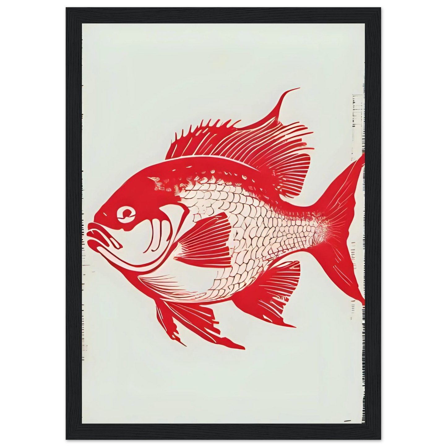 Bait 1 art print in a Black frame size 21x29.7 cm / 8x12" affordable wall art by Art Aunty NZ