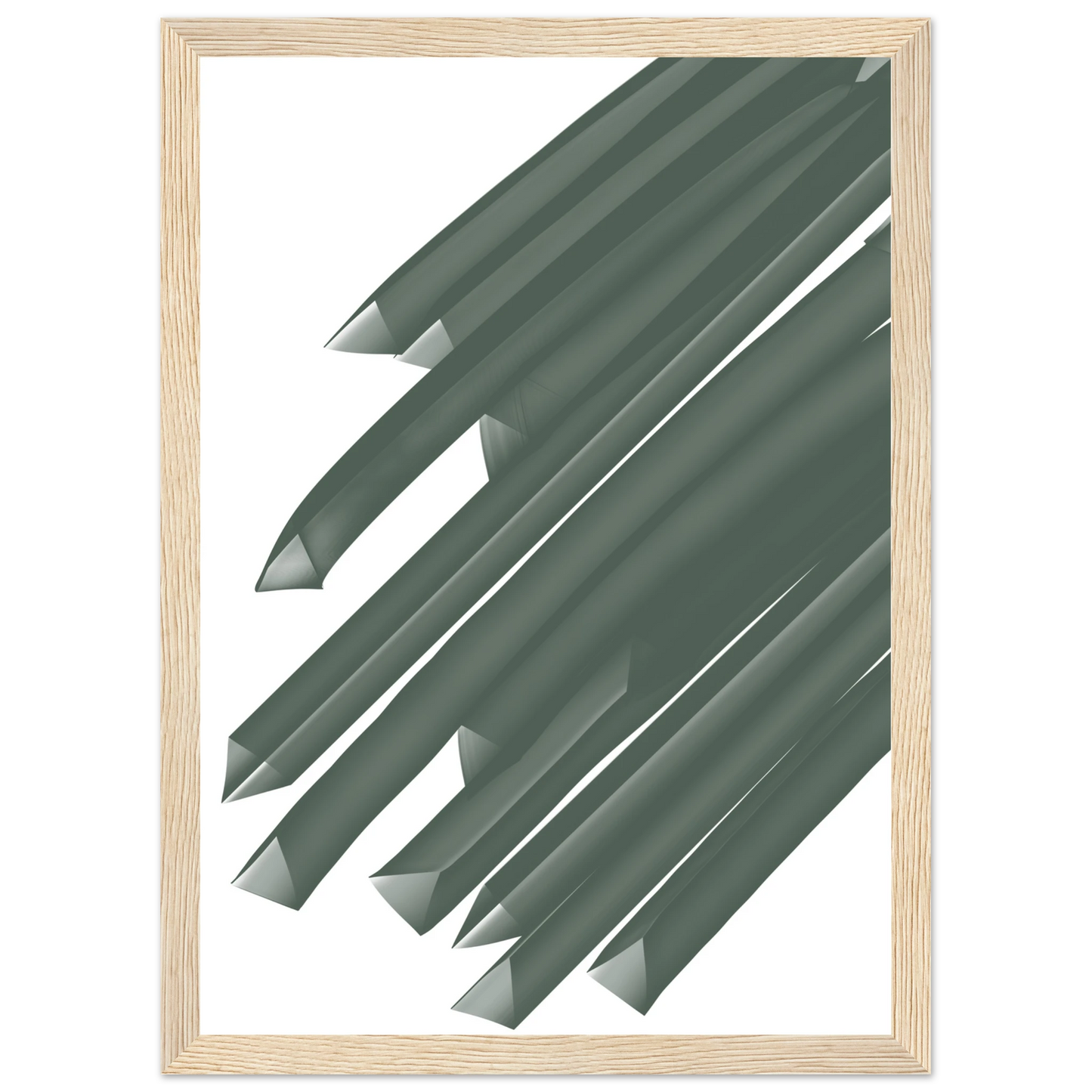 Spare art print in a Black frame size A2 (42 x 59.4  cm) affordable wall art by Art Aunty NZ