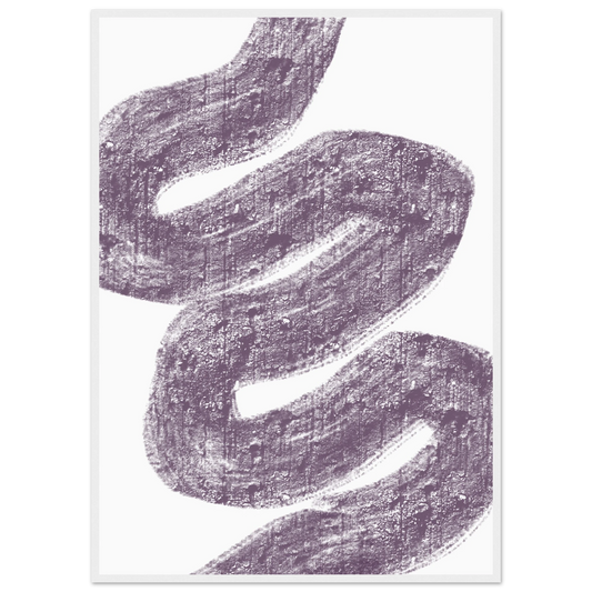 Flirt art print in a White frame size 21x29.7 cm / 8x12" affordable wall art by Art Aunty NZ