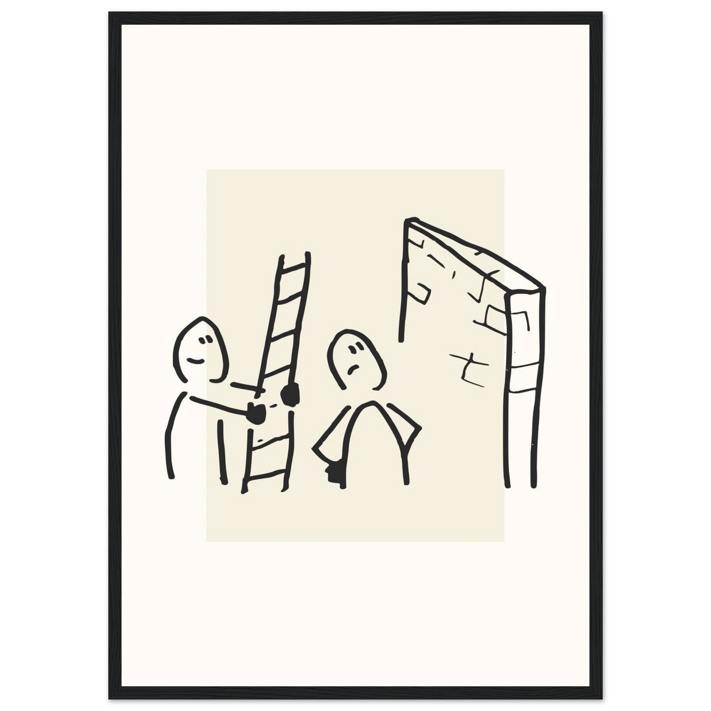 Support art print in a Black frame size A2 (42 x 59.4  cm) affordable wall art by Art Aunty NZ