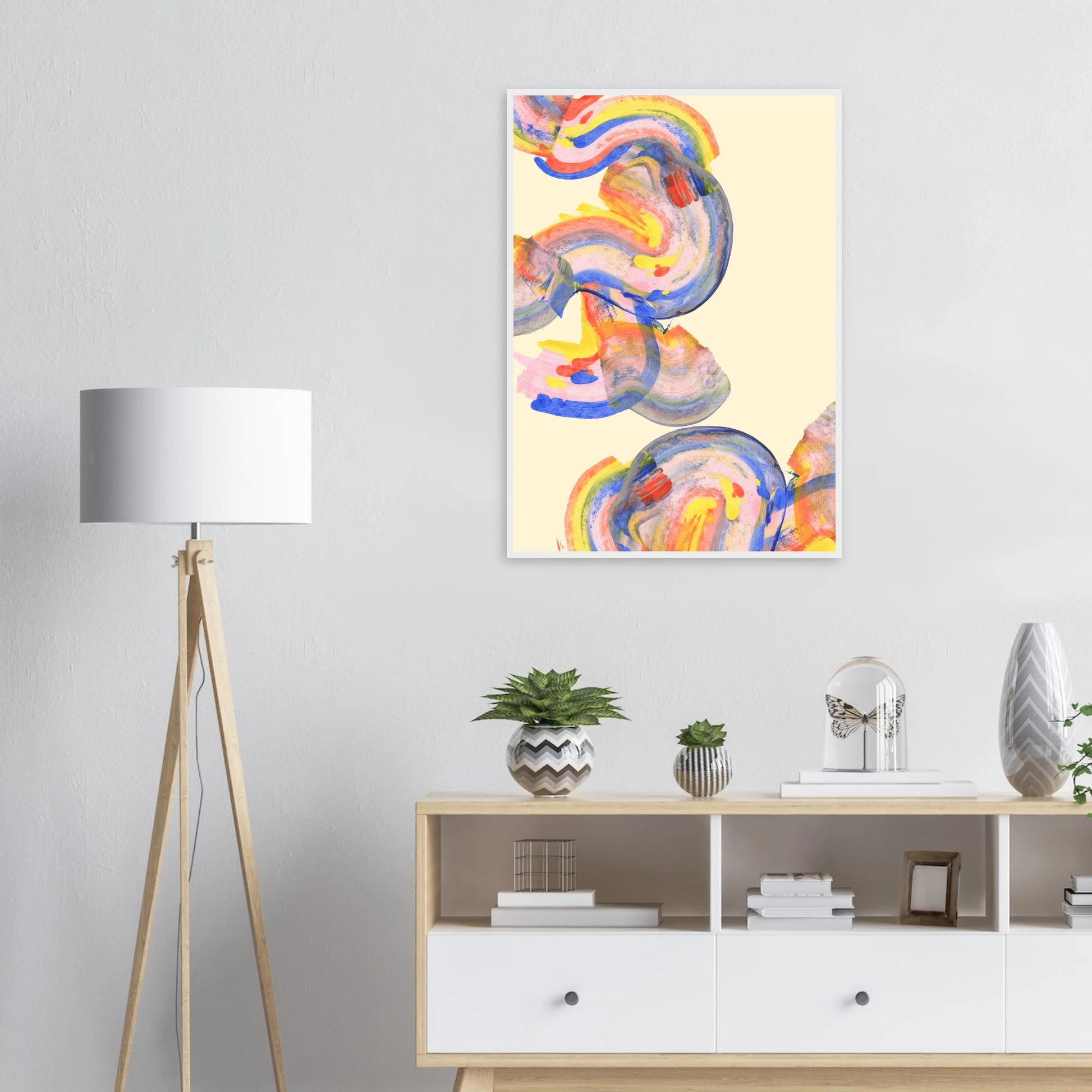Abstract swirls vibrant framed art print by anya trut choose your size frame art print in a  size  affordable wall art by Art Aunty NZ
