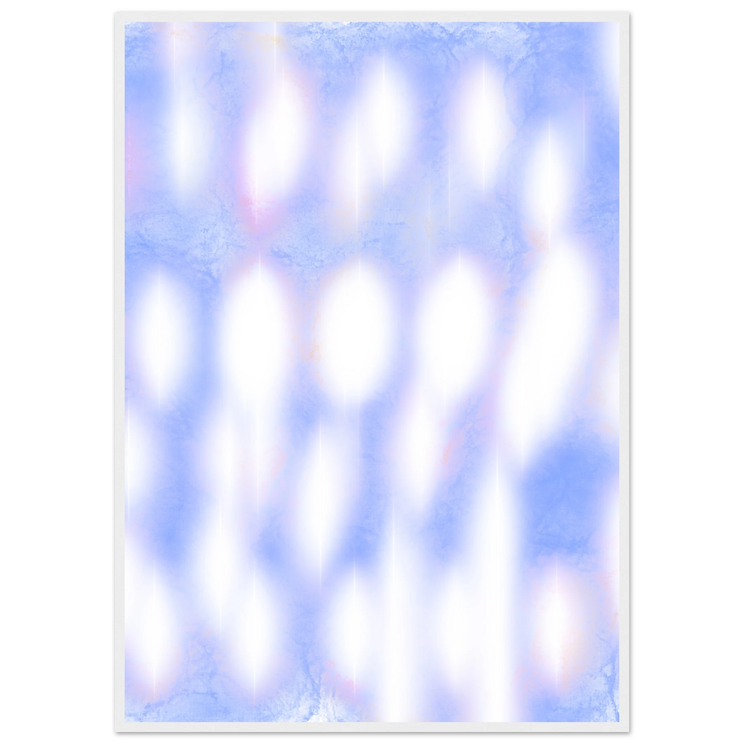 Azure 1 art print in a White frame size 21x29.7 cm / 8x12" affordable wall art by Art Aunty NZ