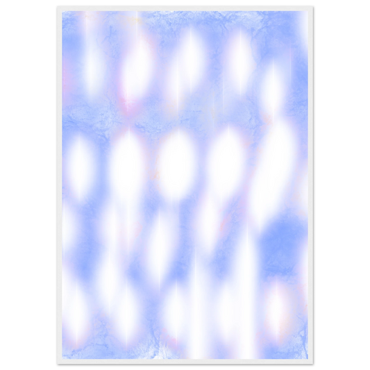 Azure 1 art print in a White frame size 21x29.7 cm / 8x12" affordable wall art by Art Aunty NZ