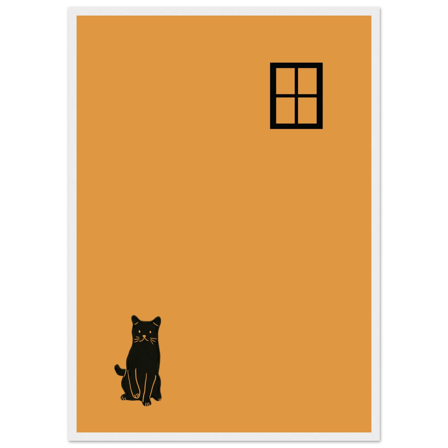 Window dream art print in a White frame size A1 (59.4 x 84.1  cm) affordable wall art by Art Aunty NZ