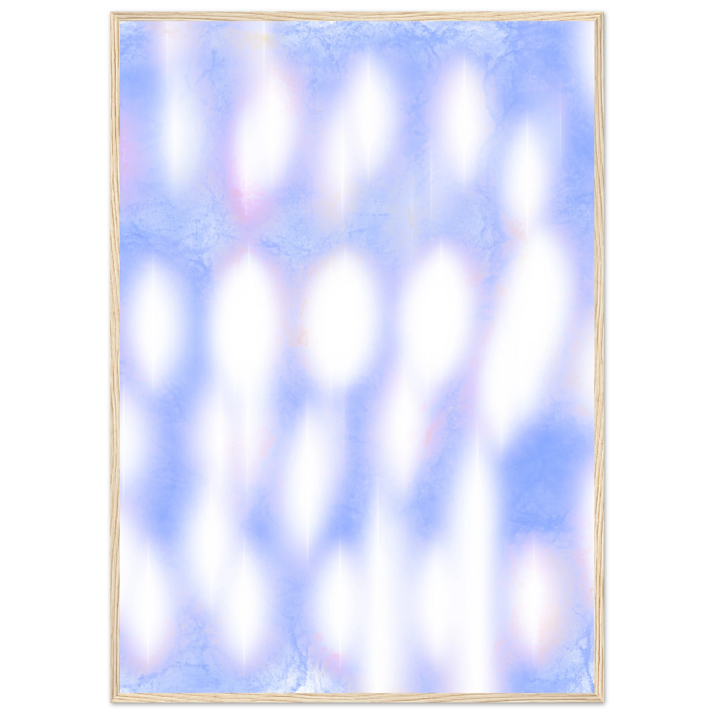 Azure 1 art print in a Black frame size A2 (42 x 59.4  cm) affordable wall art by Art Aunty NZ