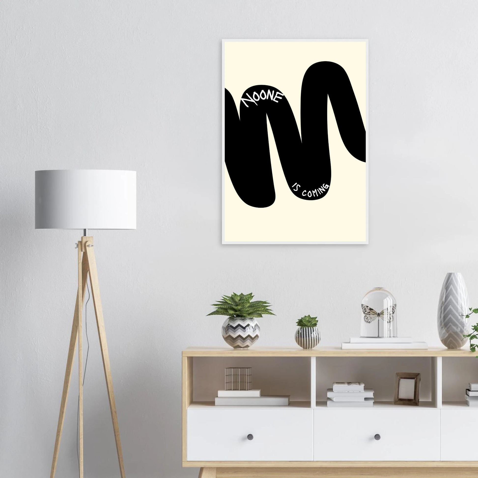 Noone is coming minimalist abstract print by anya trut customize your framed wall art today art print in a  size  affordable wall art by Art Aunty NZ