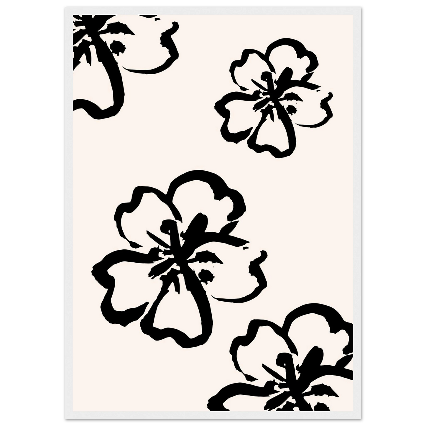 Spring art print in a Black frame size A1 (59.4 x 84.1  cm) affordable wall art by Art Aunty NZ