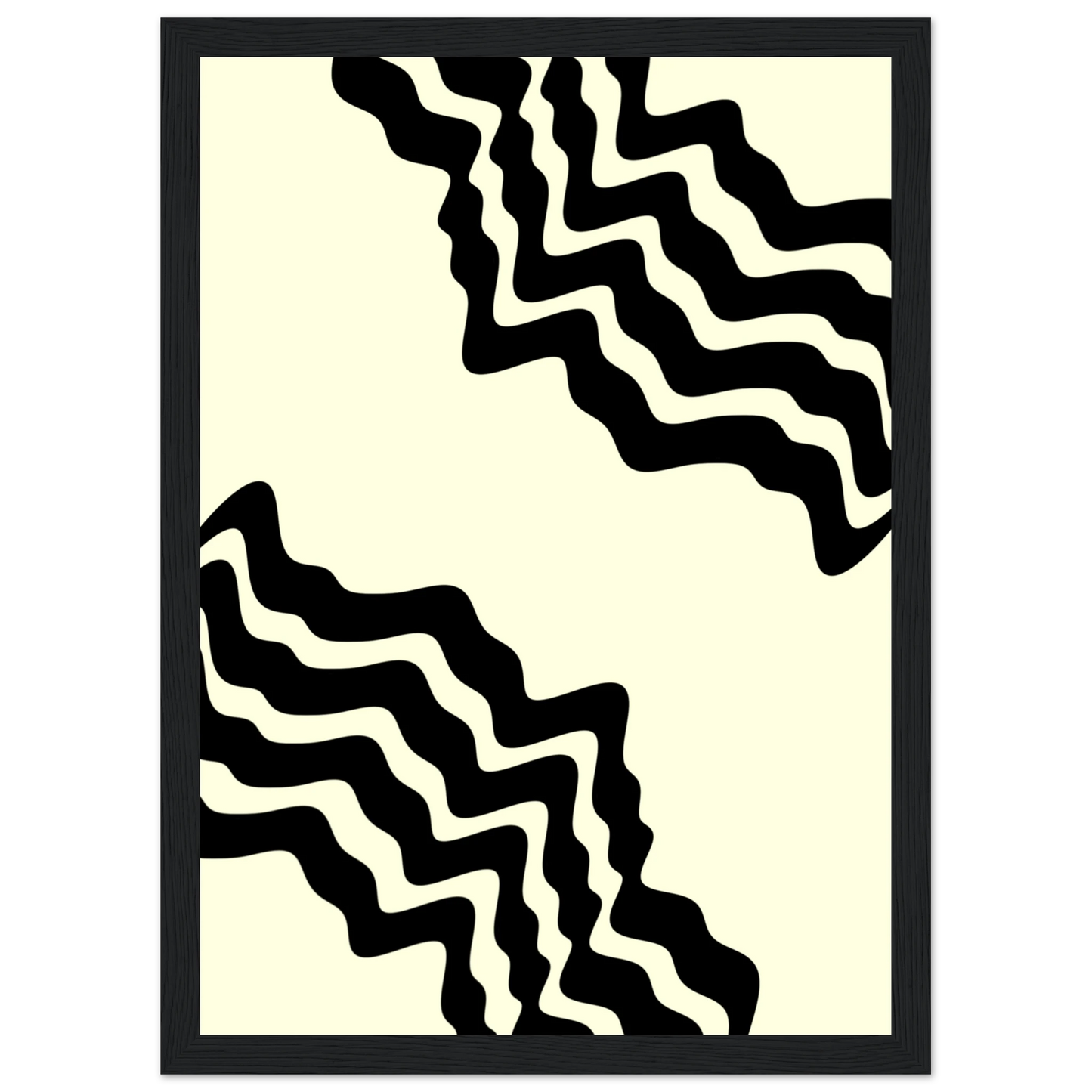 Straight line art print in a White frame size A1 (59.4 x 84.1  cm) affordable wall art by Art Aunty NZ